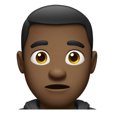 Worried black man sticker