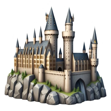 Hogwarts castle with tall towers and magical atmosphere sticker