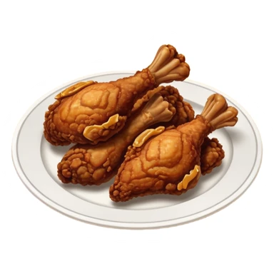 fried chickens legs on the plate sticker