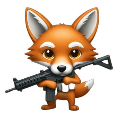 fox with m16 sticker