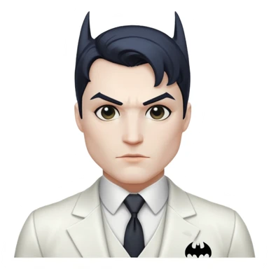 batman white sticker