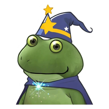 bufo with stars as eyes sticker