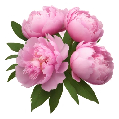 Pink peonies bouquet  sticker