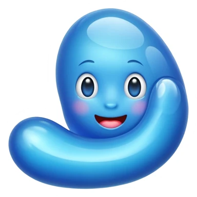 blue jelly bean sticker