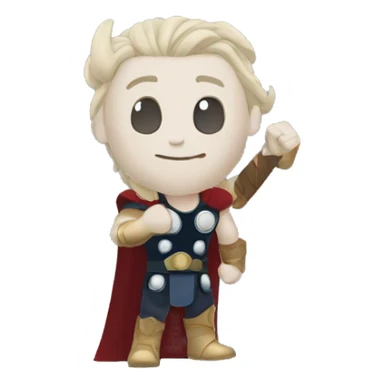 Could you please create an emoji that shows Thor raising his hand and moving it from side to side in a friendly greeting motion sticker