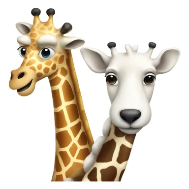 Polar bear and giraffe friends sticker