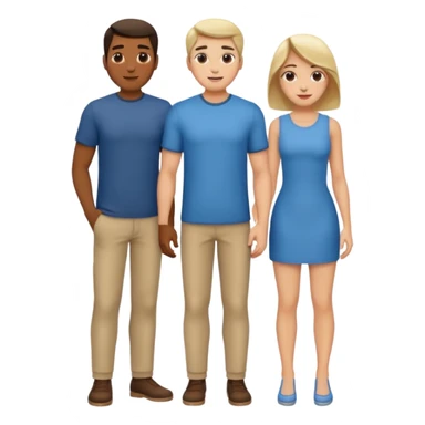 man next to woman full length sticker