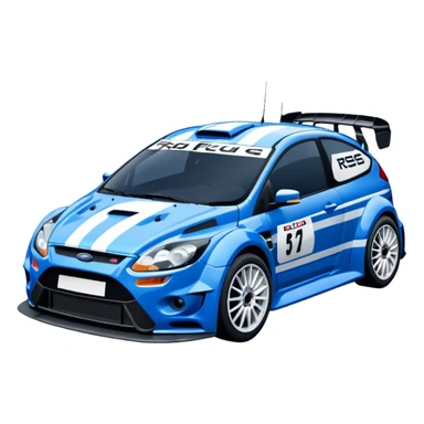 Ford Focus RS WRC best view with some cool grafics sticker