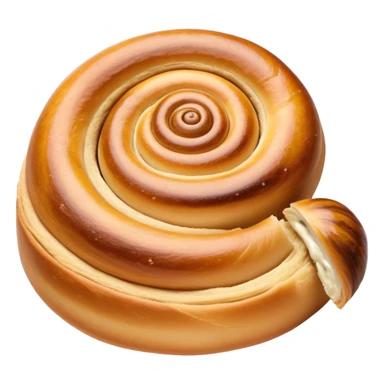 Cinematic delicate escargot pastry, spiral shape with layers of buttery dough, caramelized edges, rich golden-brown tones, elegant and inviting. sticker