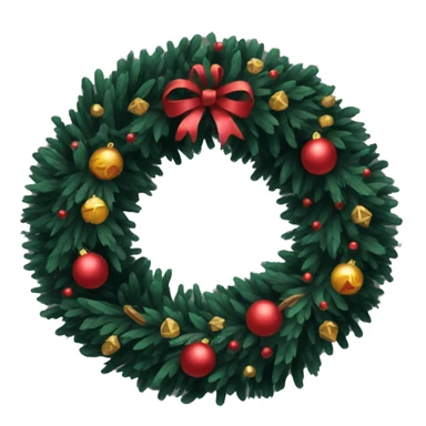 Black Christmas wreath  sticker