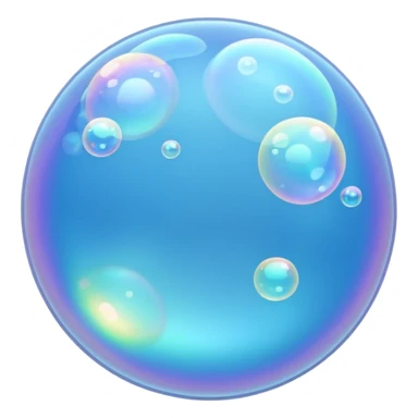 Light blue soap bubbles sticker