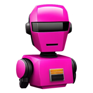 Hot Pink variant DaftPunk-style robot talk box sticker
