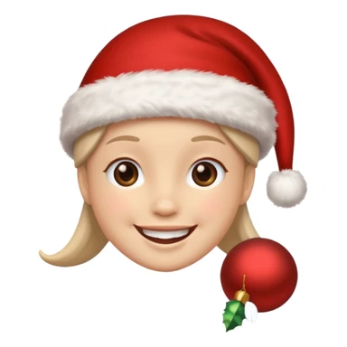 Christmas hat on a head sticker