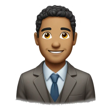 a lighter complected hispanic man with freckles and dimples at work sticker