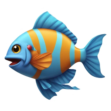 A fish dressed as a clown  sticker