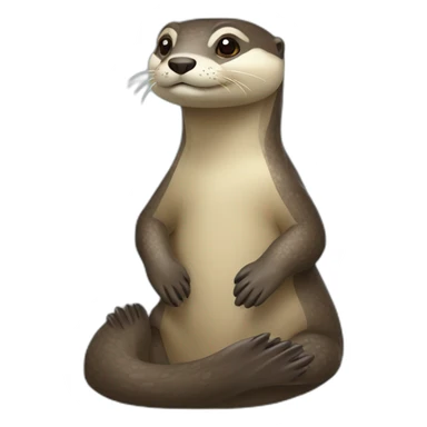 Loutre sur tortue sticker