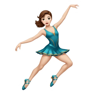 Jazz dancer white with brown hair  sticker