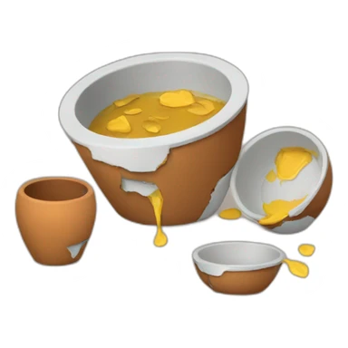 broken pots and plates sticker