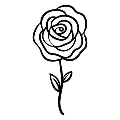 Combined icon of a wilted rose flower with a low battery symbol incorporated into the stem sticker