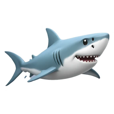 Shark riding a cloud sticker