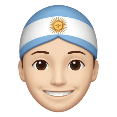 Una persona con la cabeza de la bandera de Argentina sticker