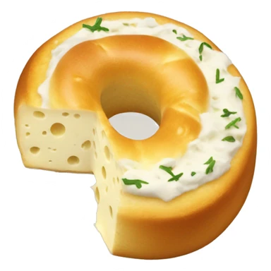 Bagle fromage à la crème sticker
