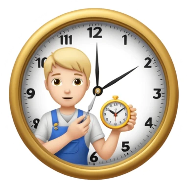 Person doing clock it sticker
