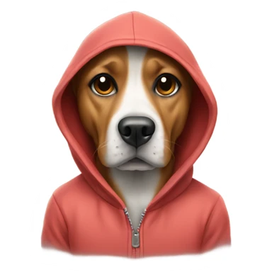 cool dog wearing a hoodie sticker