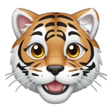 brown and white tiger cat sticker