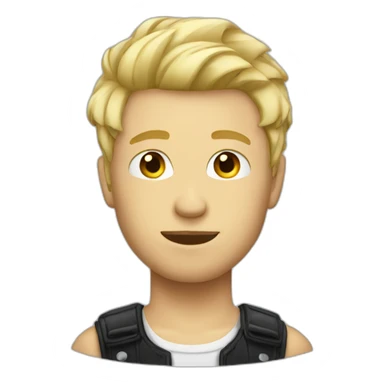 blond guy with short punk hair sticker