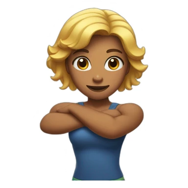 girl flexing arms sticker