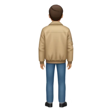 person standing view from the back sticker