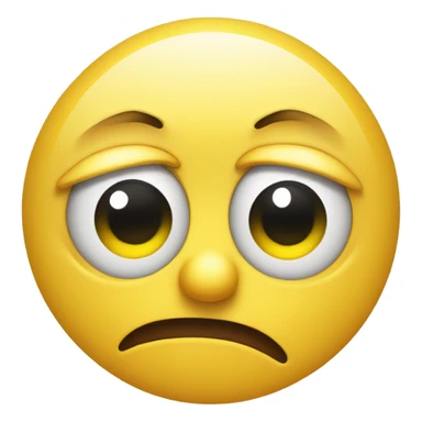 Normal emoyi yellow circle dot with 👀this kind of side eye that are judjing and annoyed By you lips pouting like an emoyi  sticker