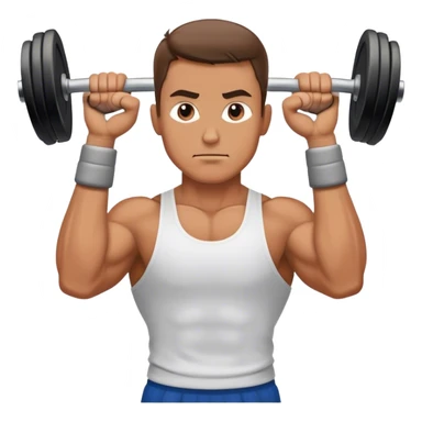 man weighted wrist curl sticker