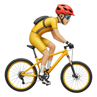 Bicicleta downhill , ciclista montado, montaña sticker