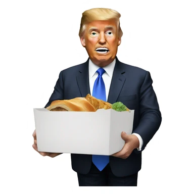 Trump giving food sticker