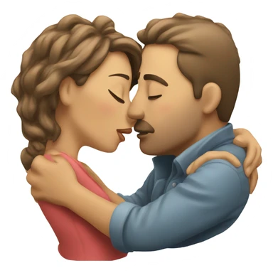 Man kissing wife  sticker