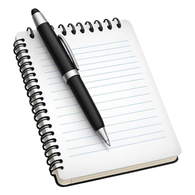 pen and notebook sticker