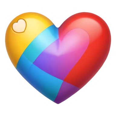 Cœur multicolore  sticker