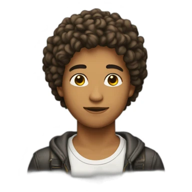 joven pelo puntiagudo sticker