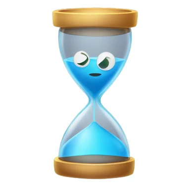 Hour glass with eyes  sticker