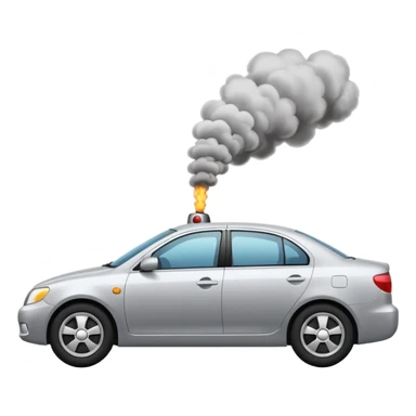 Car facing right with gas coming out sedan  sticker