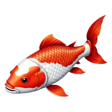 red white Koi fish sticker