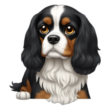 king charles caviller black and tan sticker