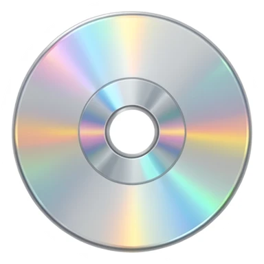 белый светящийся CD-диск, no background sticker