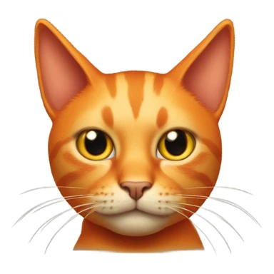 Orange cat with devil horns sticker