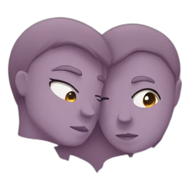 Cuddle and kiss sticker