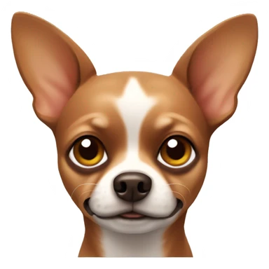 brown chihuahua face sticker