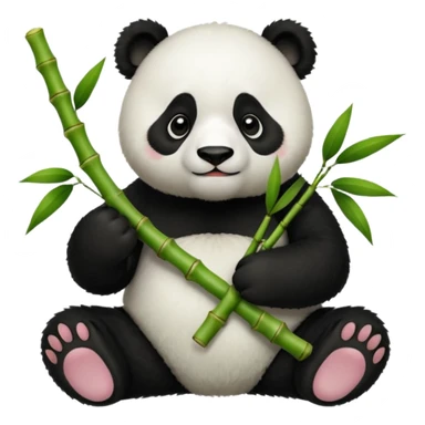 panda with bamboo sticker
