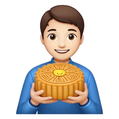 Giving moon cake to some one  sticker